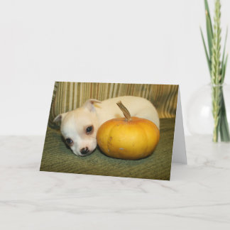 Tarjeta de felicitación del perrito de Halloween