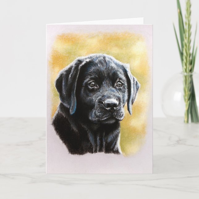 Tarjeta de felicitación del perrito del (Anverso)