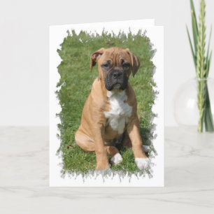 Tarjeta de felicitación del perrito del boxeador