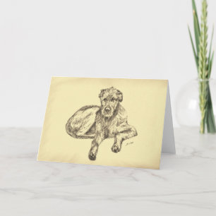 Tarjeta de felicitación del perrito del Wolfhound