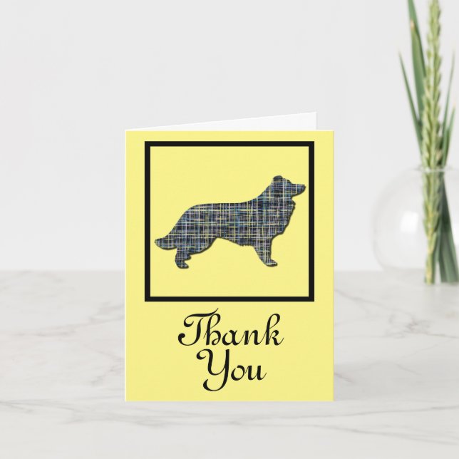 Tarjeta de felicitación del perro collie de borde (Anverso)