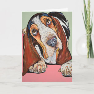Tarjeta de felicitación del perro de caza del