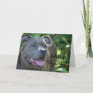 Tarjeta de felicitación del perro de Gelukkige