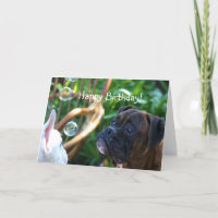 Tarjeta de felicitación del perro del boxeador del