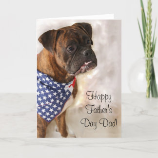 Tarjeta de felicitación del perro del Boxer del Dí