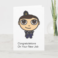 Tarjeta de felicitación del personaje de la carica