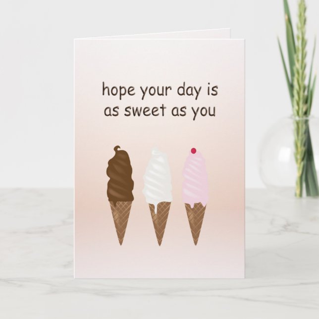 Tarjeta de felicitación del Personalizado de crema (Anverso)