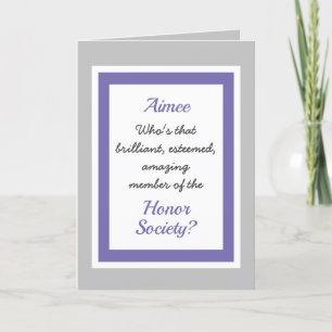 Tarjeta de felicitación del personalizado Honor So