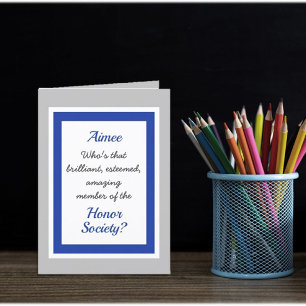 Tarjeta de felicitación del personalizado Honor So