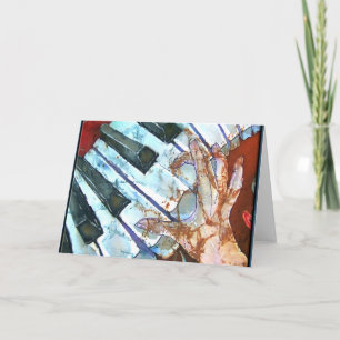 TARJETA DE FELICITACIÓN DEL PIANO