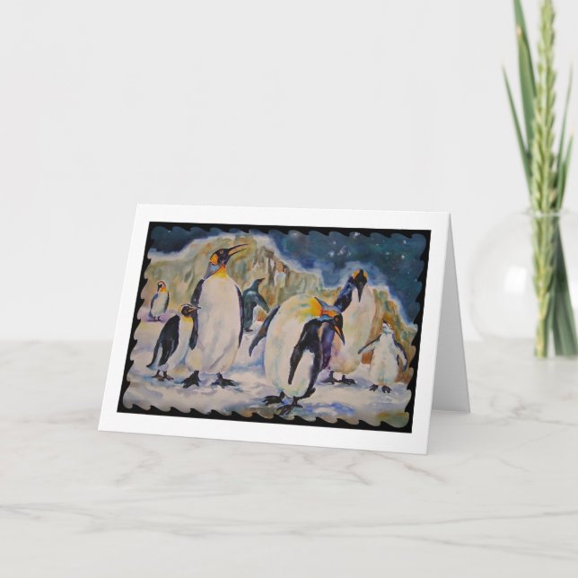Tarjeta de felicitación del pingüino de Chillin (Anverso)