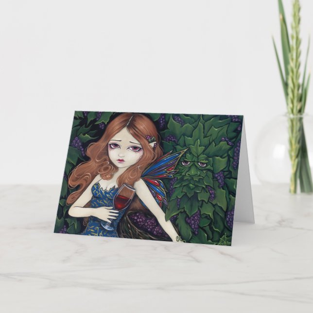 Tarjeta de felicitación del "pinot negro" (Anverso)