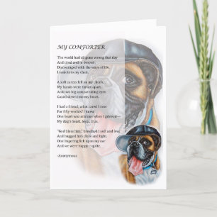 Tarjeta de felicitación del poema del consolador