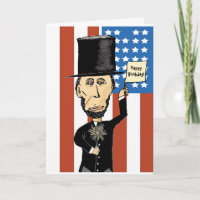 Tarjeta de felicitación del presidente Lincoln con