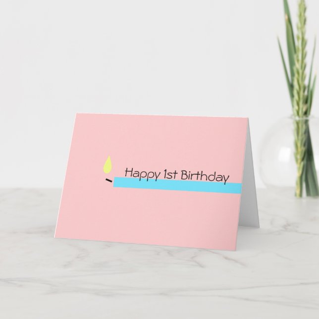 Tarjeta de felicitación del primer Chica de cumple (Anverso)