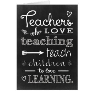 Tarjeta de felicitación del profesor de Chalkboard