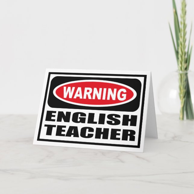 Tarjeta de felicitación del profesor inglés de adv (Anverso)