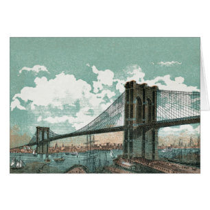 Tarjeta de felicitación del puente de Brooklyn