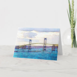 Tarjeta de felicitación del puente de Newport