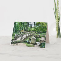 tarjeta de felicitación del puente japonés