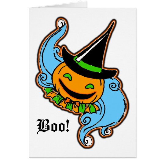 Tarjeta de felicitación del pumpkinhead de