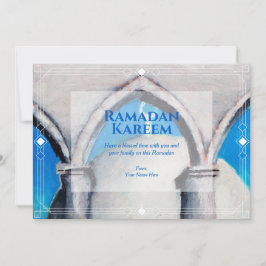 Tarjeta de felicitación del Ramadán con dibujo aut