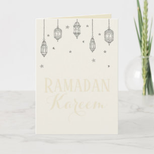 Tarjeta de felicitación del Ramadán Kareem,