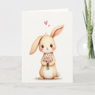 Tarjeta de felicitación del ramo del amor del cone