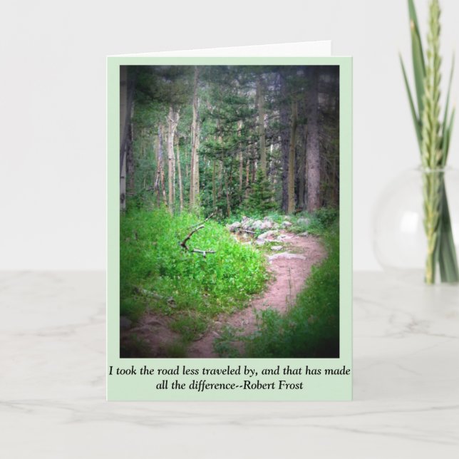 Tarjeta de felicitación del rastro de montaña (Anverso)