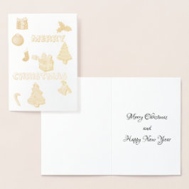 Tarjeta de felicitación del Relieve metalizado de