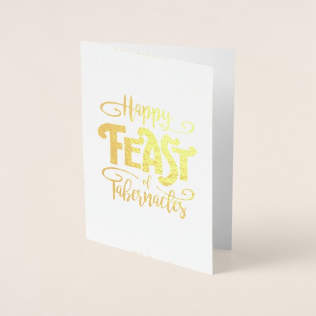 Tarjeta de felicitación del Relieve metalizado dor (Anverso)