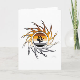 Tarjeta de felicitación del remolino del oso