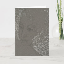 Tarjeta de felicitación del retrato del ángel