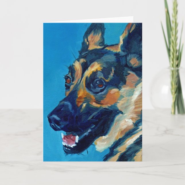 Tarjeta de felicitación del retrato del perro de (Anverso)