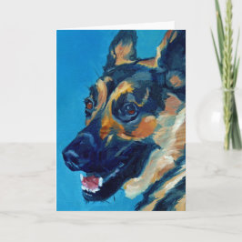 Tarjeta de felicitación del retrato del perro de
