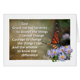 tarjeta de felicitación del rezo de la serenidad