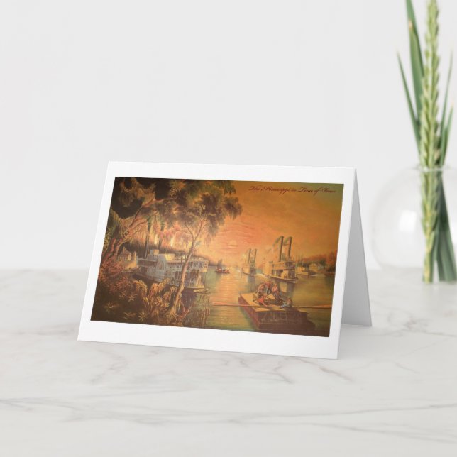 Tarjeta de felicitación del río Misisipi (Anverso)