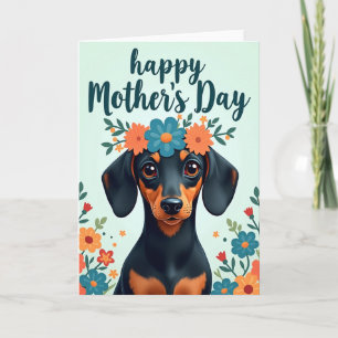 Tarjeta de Felicitación del Sabueso Floral