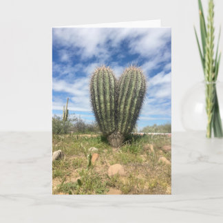 tarjeta de felicitación del saguaro del amor