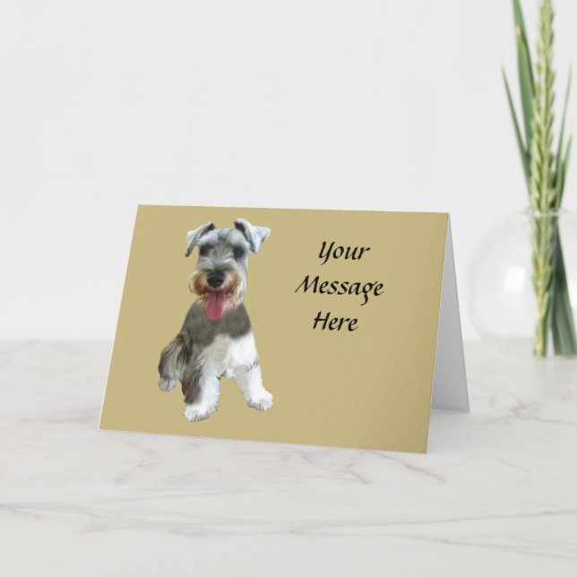 Tarjeta de felicitación del Schnauzer miniatura (Anverso)