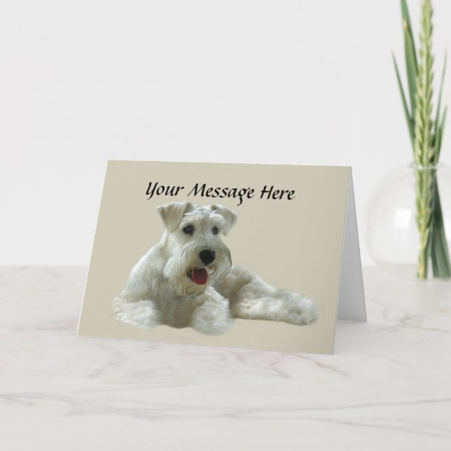 Tarjeta de felicitación del Schnauzer miniatura (Anverso)