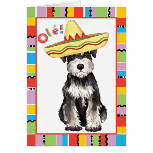 Tarjeta de felicitación del Schnauzer miniatura d