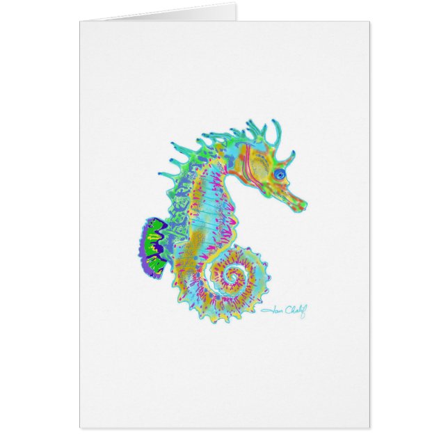Tarjeta de felicitación del Seahorse (Frente)