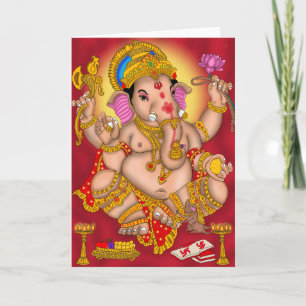Tarjeta de felicitación del Señor Ganesha