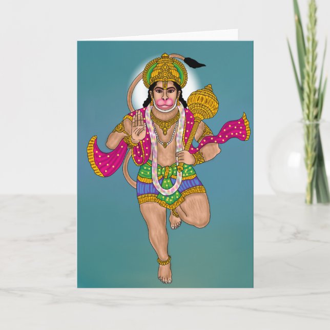 Tarjeta de Felicitación del Señor Hanuman (Anverso)