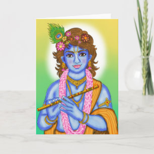 Tarjeta de felicitación del Señor Krishna