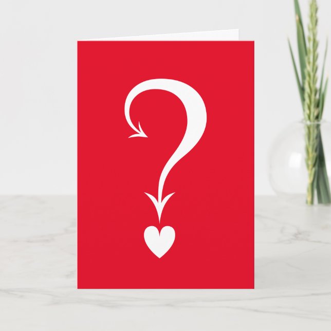 tarjeta de felicitación del signo de interrogación (Anverso)