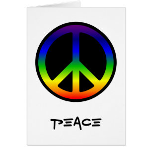 Tarjeta de felicitación del símbolo de la paz con 