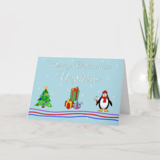 Tarjeta de felicitación del sobrino de Navidad