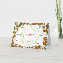 Tarjeta de felicitación del solsticio de verano